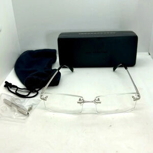 Red Prestige VICE Eyeglasses Frames Case Tool Pouch RXable.  Clear Silver. NWT